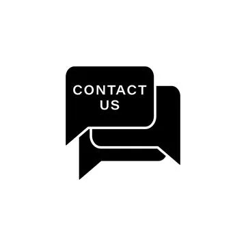 Chat bubbles contact us icon. Simple connection sign icons for ui and ux Stock Illustration
