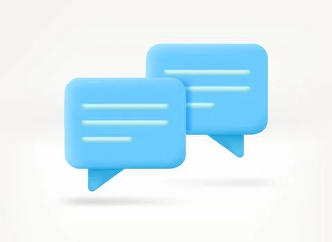 Chat bubbles. Conversation concept. 3d vector concept Illustrazione stock