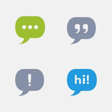 Chat Bubbles - Granite Icons Stock Illustration