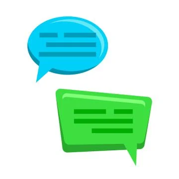 Chat Bubbles Icons Vector. Web Message. Dialog Boxes. Conversation Concept Illustrazione stock