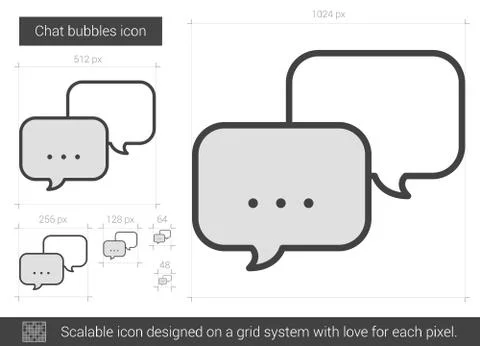 Chat bubbles line icon Stock Illustration