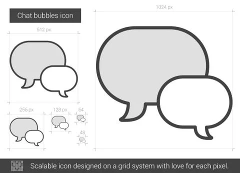 Chat bubbles line icon Stock Illustration