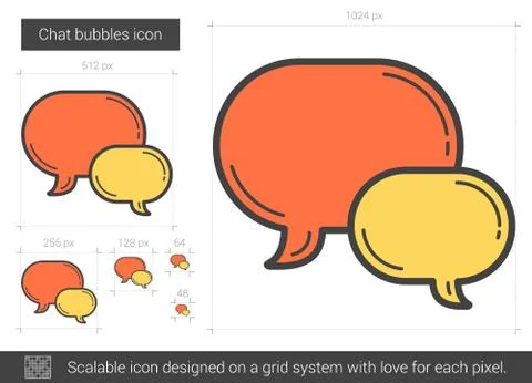 Chat bubbles line icon Stock Illustration