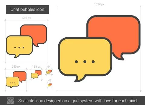 Chat bubbles line icon Stock Illustration