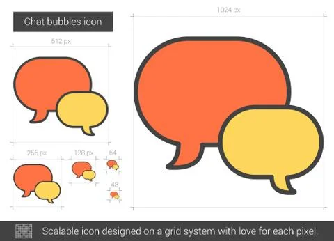 Chat bubbles line icon Stock Illustration
