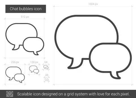 Chat bubbles line icon. Stock Illustration