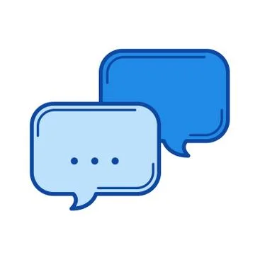 Chat bubbles line icon. Stock Illustration