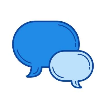 Chat bubbles line icon. Stock Illustration