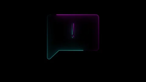 Chat bubbles. message. write a message. neon.Glowing neon speech bubble sig.. Stock Footage 308400213