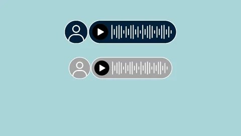 Chat bubbles people sending voice notes Stock Footage 279032403