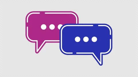 Chat bubbles representing a conversation Vídeo Stock 335513473