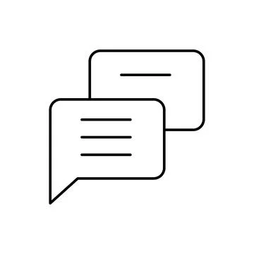 Chat bubbles, SEO icon. Simple line, outline vector elements of commerce icons イラスト素材