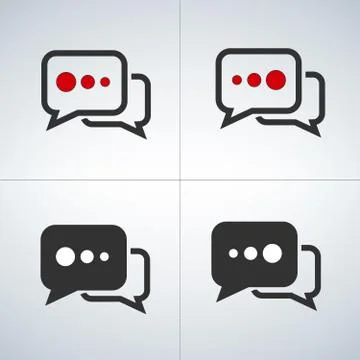 Chat bubbles set Illustrazione stock