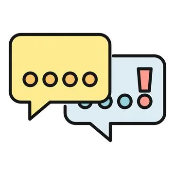 Chat bubbles showing communication and online discussion Stock Illustration