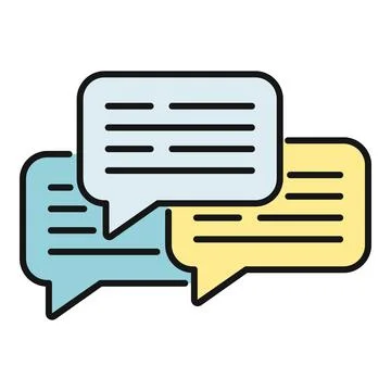 Chat bubbles showing communication discussion and talk Illustration