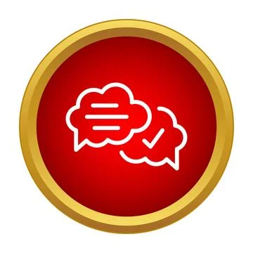 Chat bubbles showing messages and confirmed conversation Stock Illustration