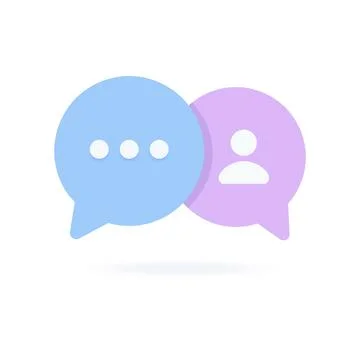 Chat Bubbles Vector Illustration Isolated On White Background Asset Stock Illustration
