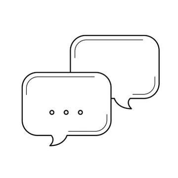 Chat bubbles vector line icon. Stock Illustration