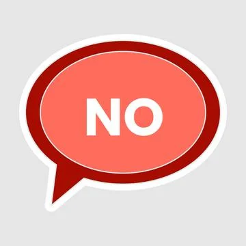 Chat bubbles Yes. Speech bubble in flat style Stock Illustration