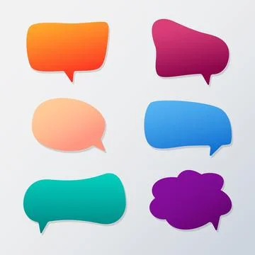 Chat-bubblessimple-gradienttemplate Stock Illustration
