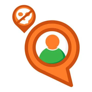 Chat buble with skull icon Stock Illustration