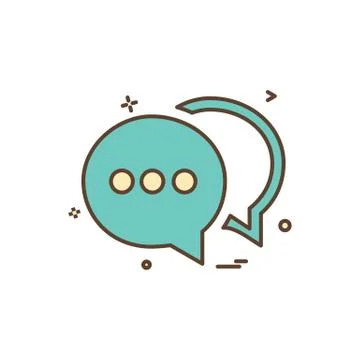 Chat buble sms icon vector design Illustrazione stock