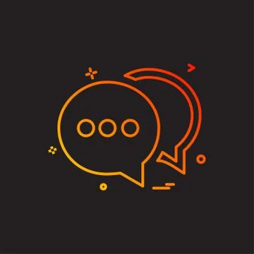 Chat buble sms icon vector design Stock Illustration