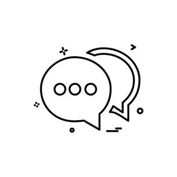 Chat buble sms icon vector design Stock Illustration