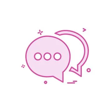 Chat buble sms icon vector design Stock Illustration