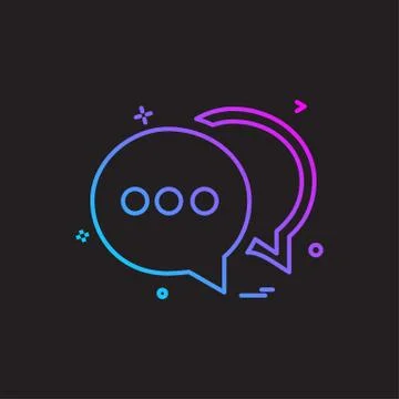 Chat buble sms icon vector design Stock Illustration
