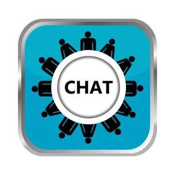 Chat button Illustrazione stock