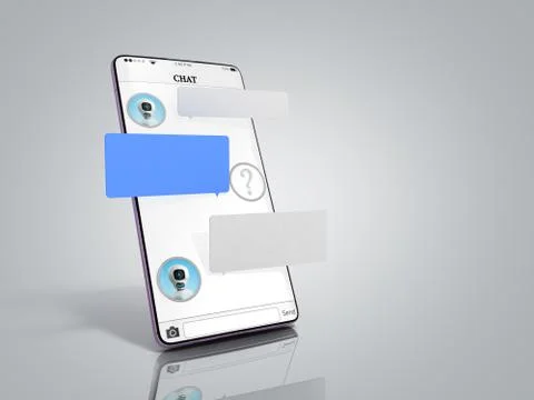 Chat with chat bot Chat message on smartphone chat window in the smartphone Stock Illustration