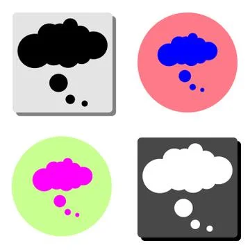 Chat cloud dialog. flat vector icon Stock Illustration