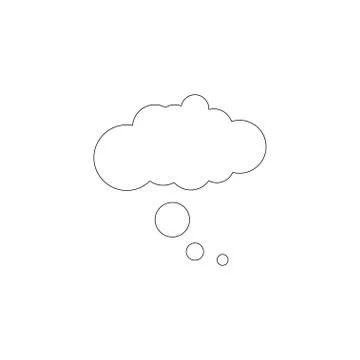 Chat cloud dialog. flat vector icon Stock Illustration