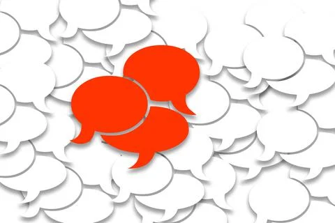 Chat clouds pattern background イラスト素材