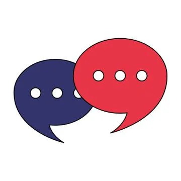 Chat comic speech bubbles cartoon Stock Illustration