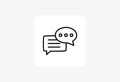 Chat comment communication fully editable vector icon Stock Illustration