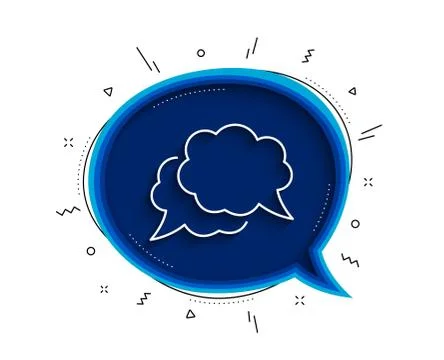 Chat comment line icon. Comic speech bubble sign. Social media message. Vector Stockillustratie