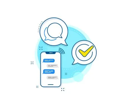 Chat comment line icon. Speech bubble sign. Social media message. Vector Illustrazione stock