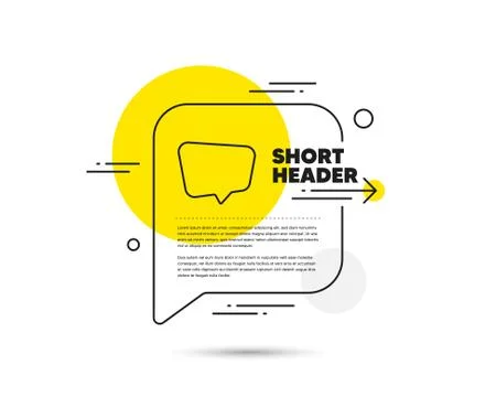 Chat comment line icon. Speech bubble sign. Social media message. Vector 스톡 일러스트