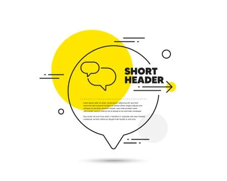 Chat comment line icon. Speech bubble sign. Social media message. Vector イラスト素材