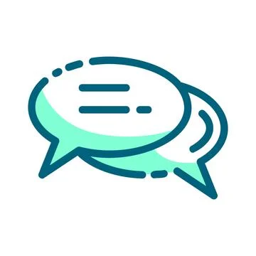 Chat comment speak message e commerce dual tones icon. Stock Illustration