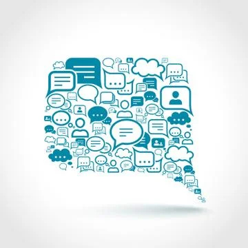 Chat communication concept Stock Illustration
