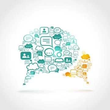 Chat communication concept Stock Illustration