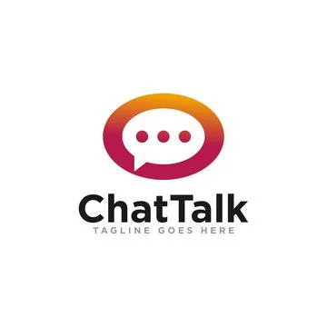 Chat Communication Logo Design Vector Stock Illustration