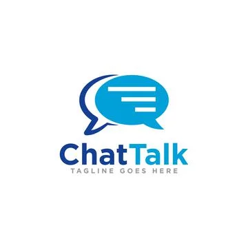Chat Communication Logo Design Vector Stock Illustration