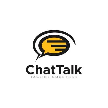 Chat Communication Logo Design Vector Stock Illustration