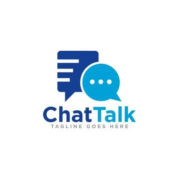 Chat Communication Logo Design Vector Stock Illustration