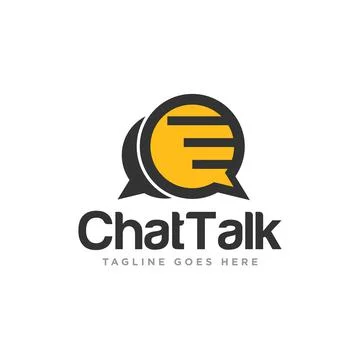 Chat Communication Logo Design Vector Stock Illustration