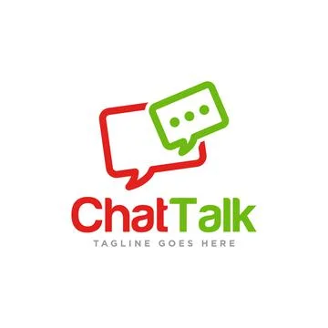 Chat Communication Logo Design Vector Stock Illustration